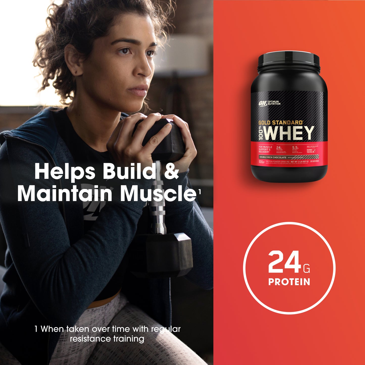 Gold Standard Whey Protein - 1.5LB - 22 Servings / Double Rich Chocolate