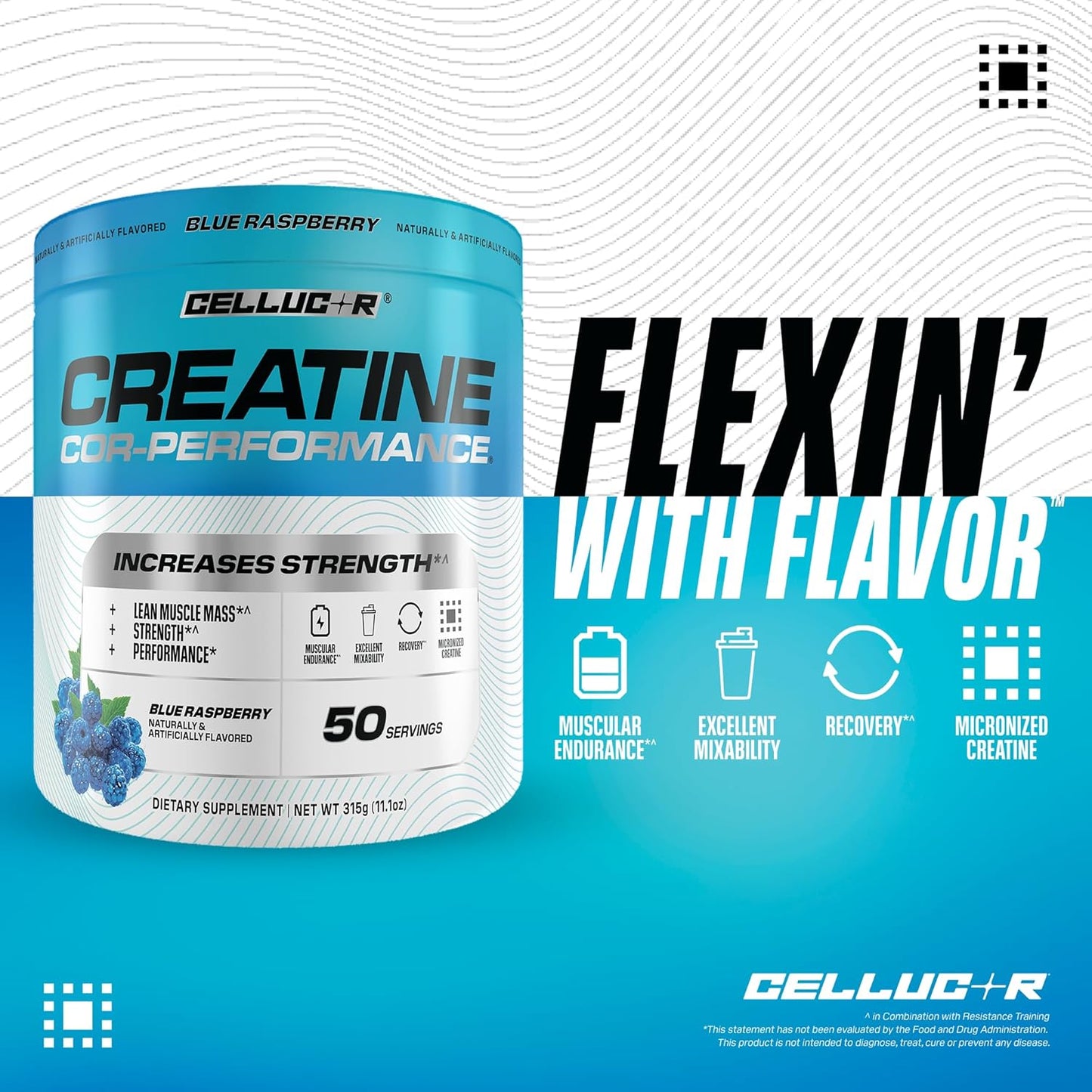 Cellucor® COR-Performance® Creatine Monohydrate Powder - 50 Servings / Blue Raspberry
