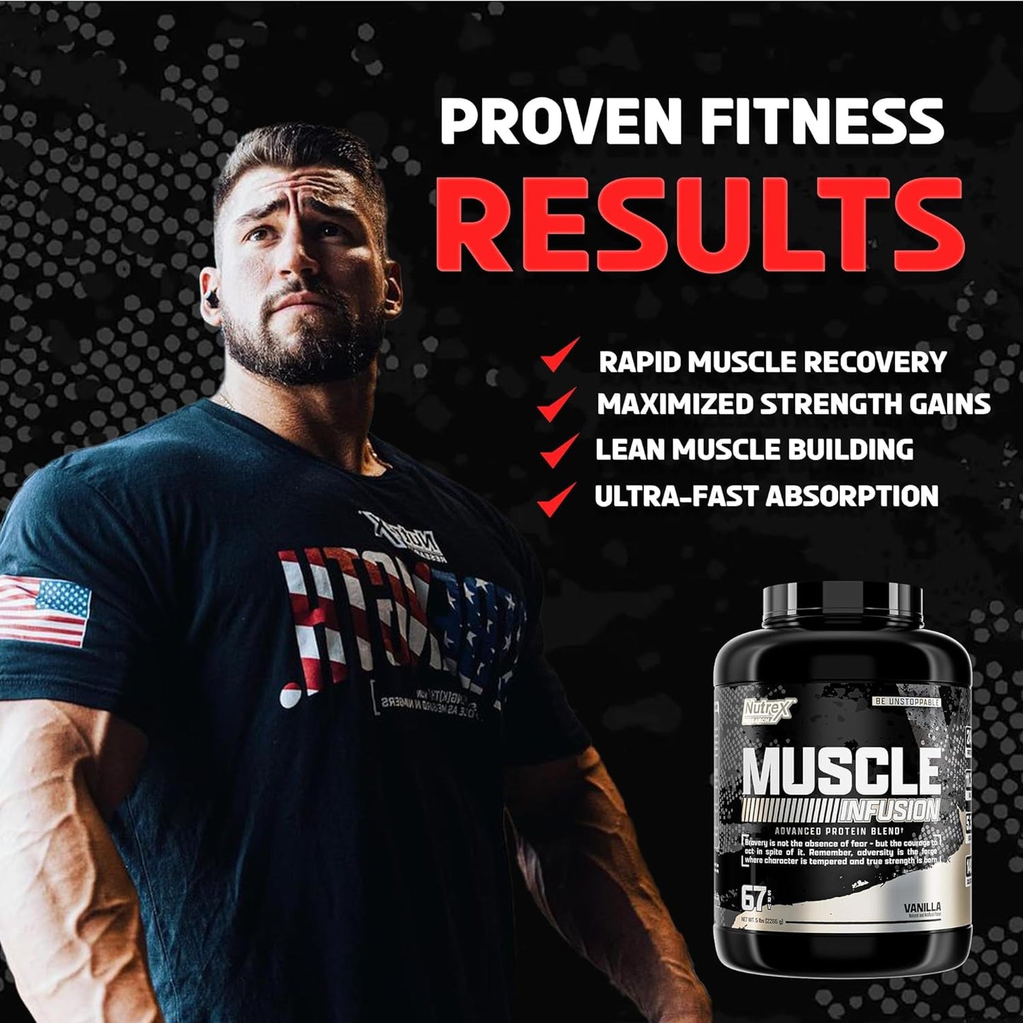 Nutrex Whey Protein - 5LB - 67 Servings / Vanilla