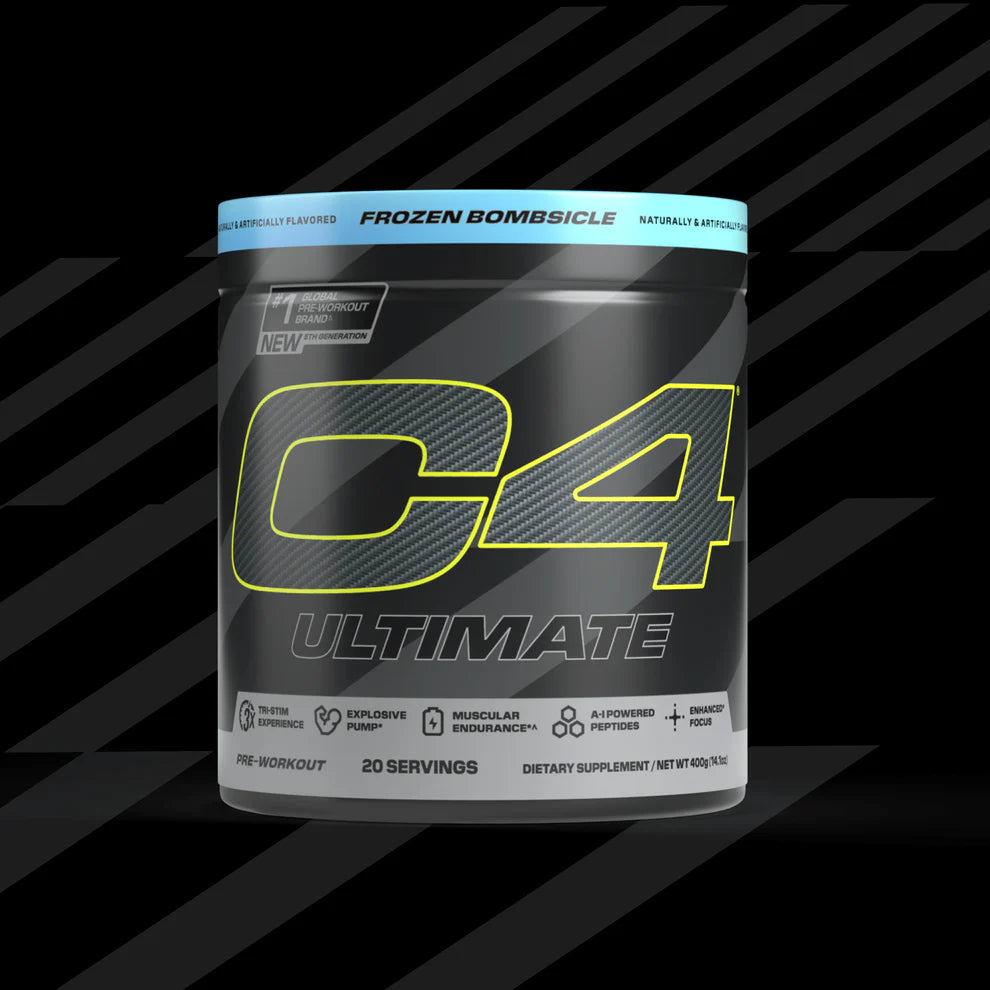 C4 Ultimate Pre Workout Powder - 20 Servings / Icy Blue Razz