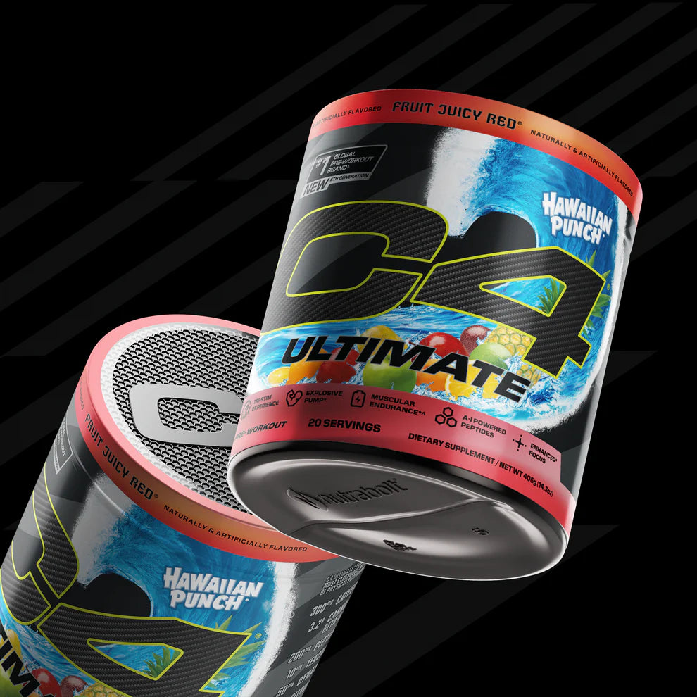 C4 Ultimate Pre Workout Powder - 20 Servings / Hawaii Punch Fruit Juicy Red