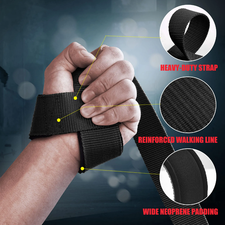 Adjustable Non-slip Gym Fitness Lifting Strap (Pair)