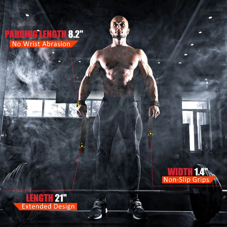 Adjustable Non-slip Gym Fitness Lifting Strap (Pair)