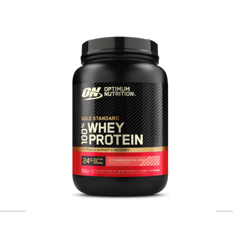 Gold Standard Whey Protein -1.5LB - 22 Servings / Strawberries & Cream