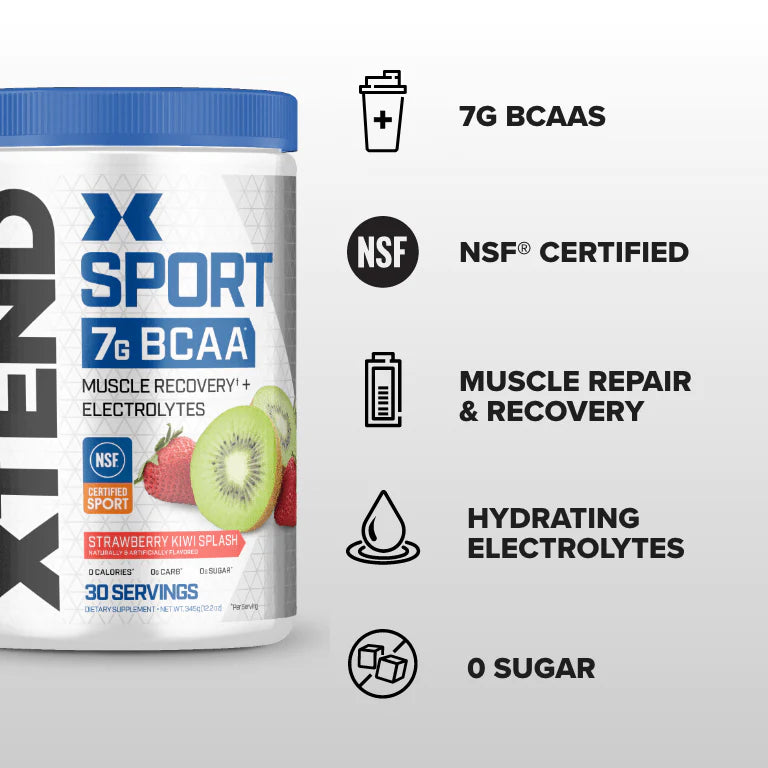 XTEND Sport BCAA Powder - 30 Servings / Strawberry Kiwi Splash