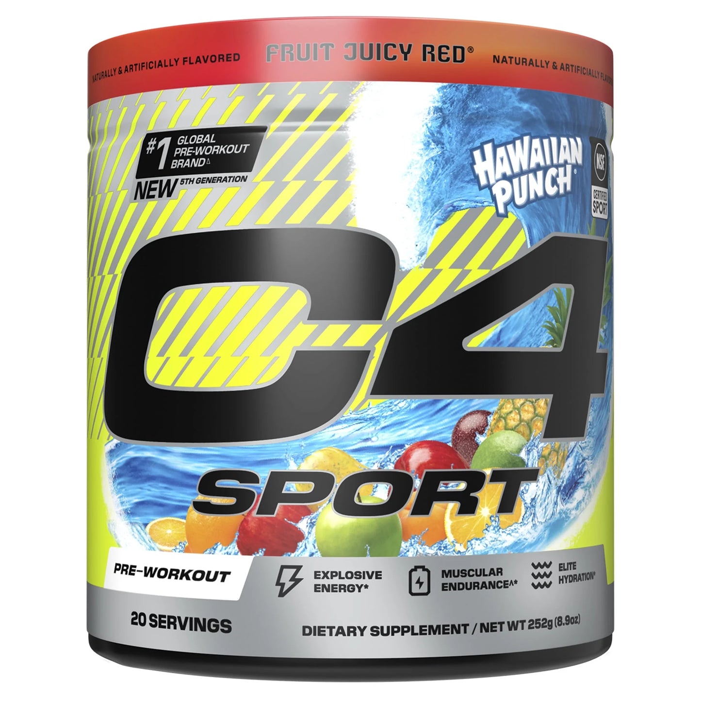 C4 Sport® Pre Workout Powder - 20 Servings / Hawaii Punch