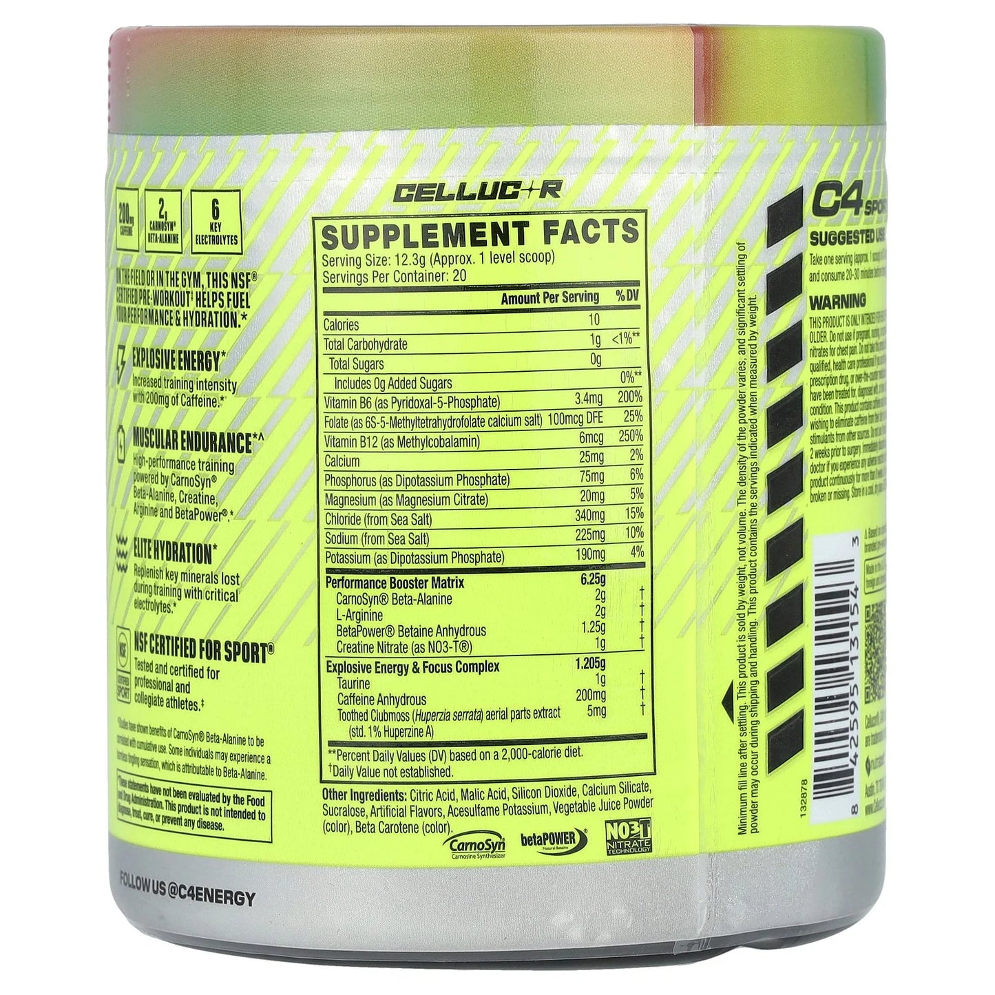 C4 Sport® Pre Workout Powder - 20 Servings / Watermelon