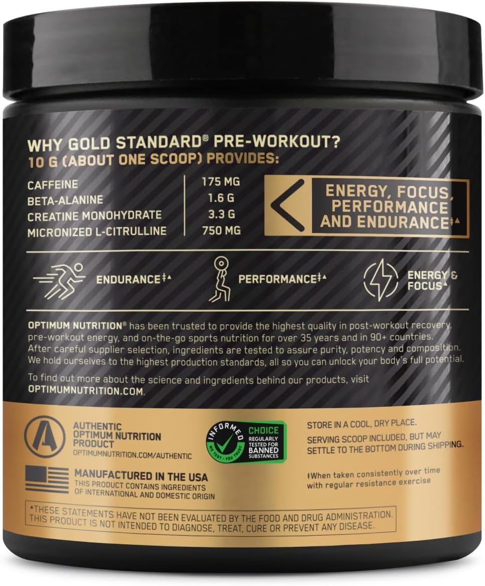 Gold Standard Pre Workout - 30 Servings / Fruit Punch