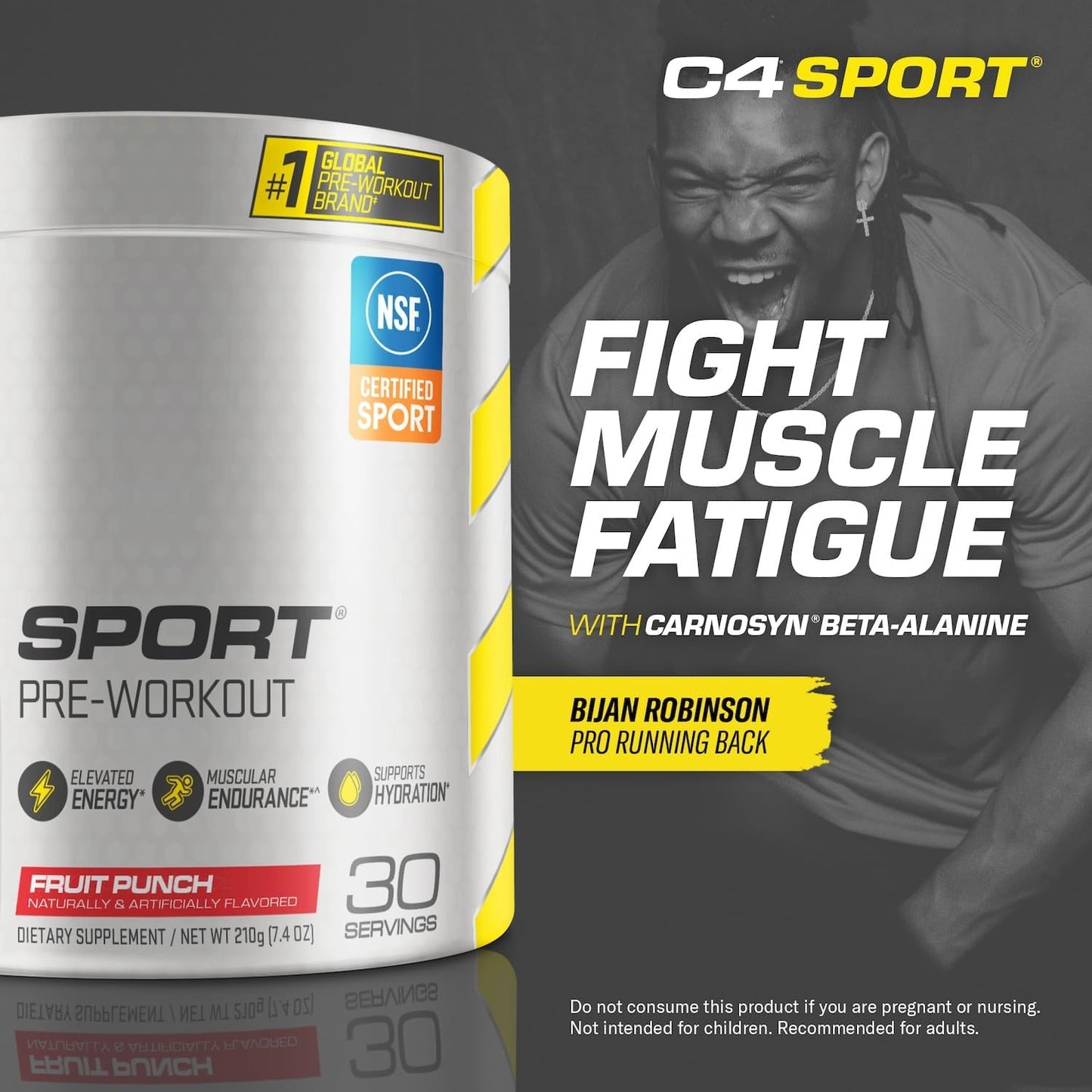 C4 Sport® Pre Workout Powder - 30 Servings / Fruit Punch