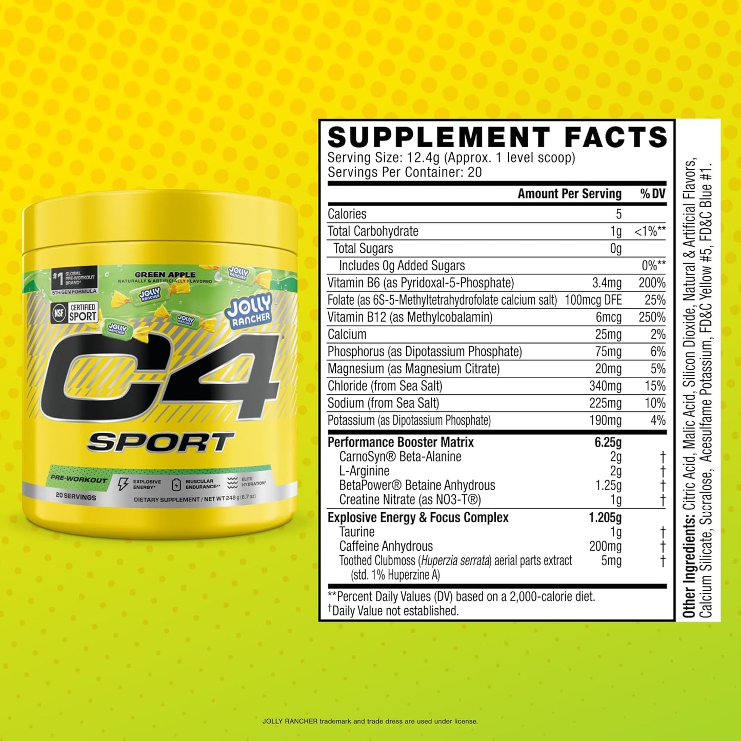 C4 Sport® x JOLLY RANCHER - 20 Servings / Green Apple