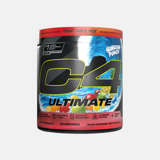 C4 Ultimate Pre Workout Powder - 20 Servings / Hawaii Punch Fruit Juicy Red