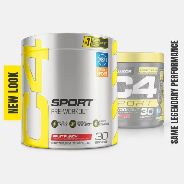 C4 Sport® Pre Workout Powder - 30 Servings / Fruit Punch